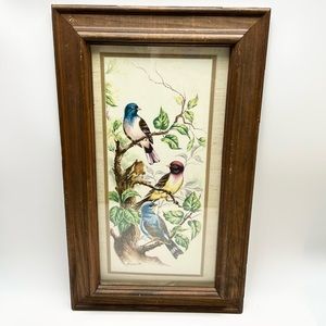 Vintage Asian Bird Water Color Artwork by Shean.